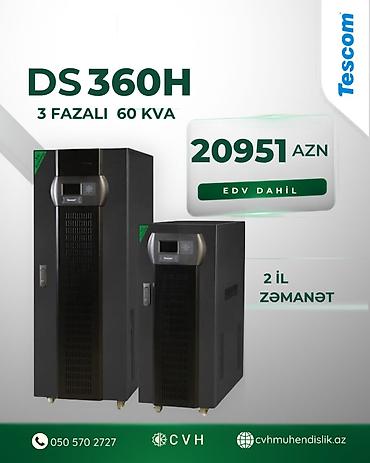 ups enerji: Tescom DS 360H – 60 kVA 3-Fazalı On-Line UPS (Fasiləsiz Qida Mənbəyi) — 1