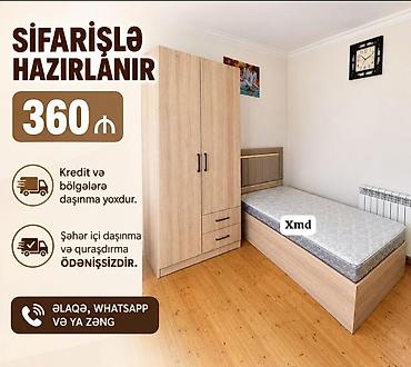Sifarişlə hazırlanır – uşaq/yeniyetmə otağı üçün dəst: - Tək nəfərlik