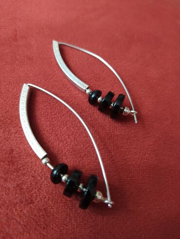 Серебряные серьги: Серебряные серьги, Проба 925, Агат, Женские, Новый — 4