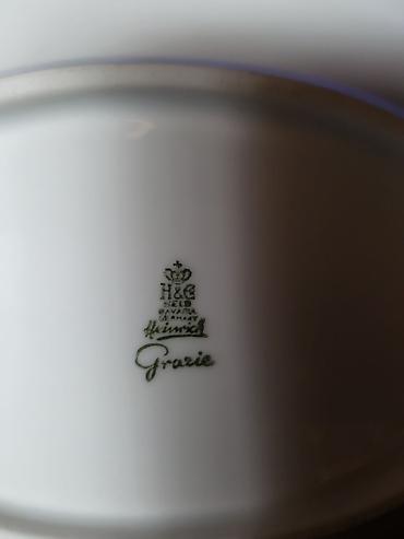 Ostali antikviteti: Oval Heinrich i Co. 1939g+ Bavaria. Oval,porcelan,kobalt,24na — 8