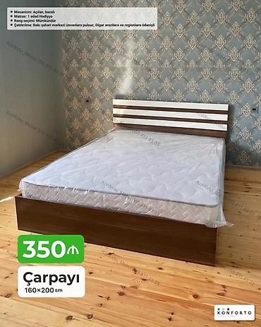 madeyra matras: Çarpayı – 160×200 sm - Mexanizm: açılan, bazalı (daxili saxlama yeri) — 1