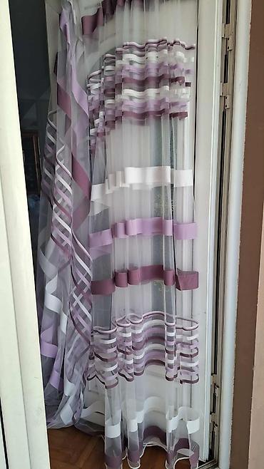 Zavese i draperije: Zavese od tila sa bogatim vezom - Materijal: proziran til (mrežasta — 46