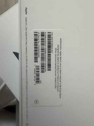 Акылдуу сааттар: Apple Watch Ultra 3, модель A3281. Корпус из титана (Natural — 1