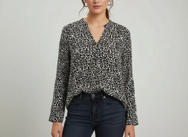 bluza z koszulową wstawką: Janina, Bluzka damska, rozmiar 2XL