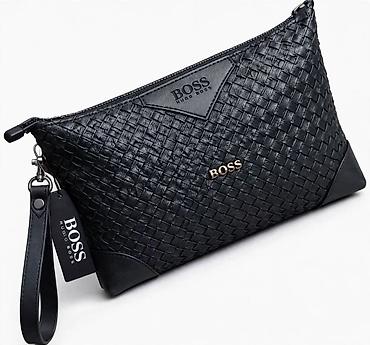 helanke sa slicem: Muška kozmetička torbica/neseser BOSS (HUGO BOSS) - Materijal: crna — 1