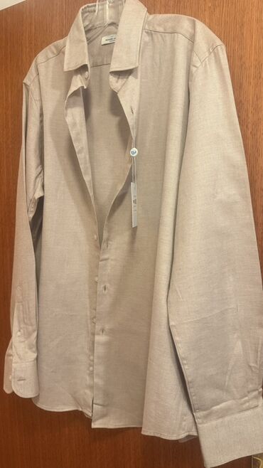 Košulje: Košulja Na duge rukave, XL, bоја - Bež, Pamuk — 6