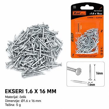 KMT Beli gvozdeni ekser 1.6 × 16 mm – Kmt style Opis: - Beli gvozdeni na lalafo.rs KMT Beli gvozdeni ekser 1.6 × 16 mm – Kmt style Opis: - Beli gvozdeni