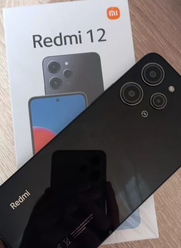 Xiaomi: Xiaomi, Redmi 12, Колдонулган, 128 ГБ, түсү - Кара, 2 SIM