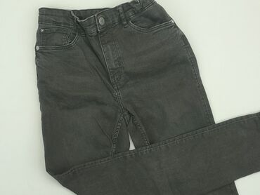 czarna bluzka z rozszerzanymi rękawami: Jeans, 14 years, 158/164, condition - Very good