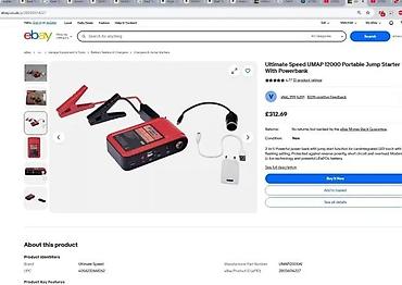 Alati za automobile: Ultimate Speed UMAP 12000 B2 – prenosni starter za automobil + power — 5