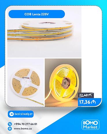lent led: COB Led Lenta 220V - Birbaşa 220V şəbəkəyə qoşulan COB tipli LED işıq — 1