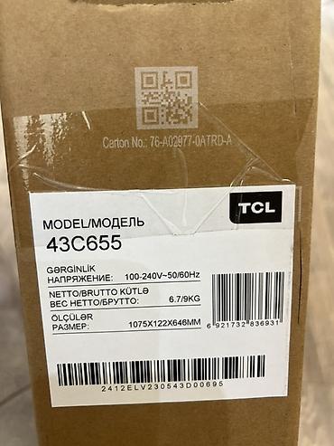 simsiz wifi modem: Yeni Televizor TCL QLED 43" 4K (3840x2160) — 3