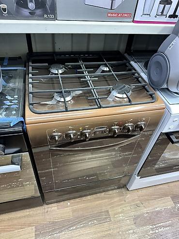 Кухонные плиты и варочные поверхности: Газовая плита GEFEST, полноразмерная, коричневый металлик. Основные — 2