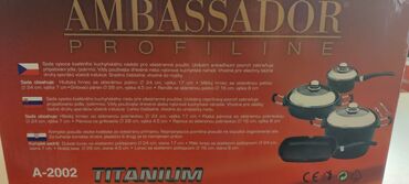 Šerpe: Na prodaju SET posudja (lonac, dve serpe i tiganj) AMBASSADOR — 10