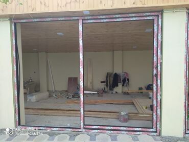 Plastik pəncərələr: Yana siyirmeli plastik qapı pəncərə Plastik və Alüminium Qapı Pəncərə — 8