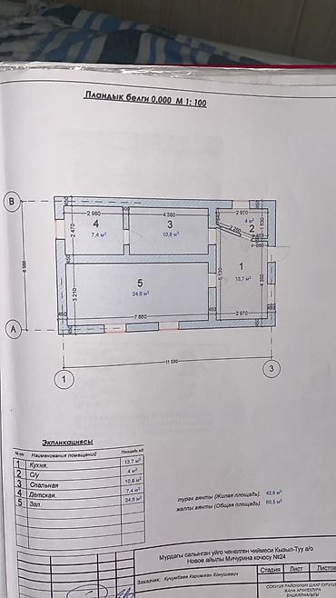 Продажа коттеджей и домов: 4 комнаты, 82 м², 1120 соток, Сокулук, Собственник — 14