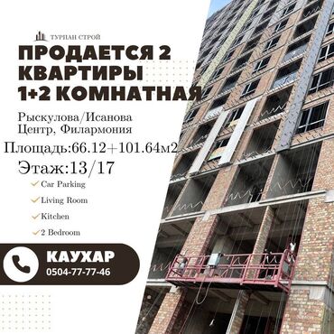 Продажа домов: 3 комнаты, 101 м², Элитка, 13 этаж, ПСО (под самоотделку)