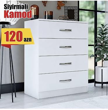Sıyırmalı komod – 4 çekmecəli, ağ rəngdə, müasir minimal dizayn. - lalafo.az -da Sıyırmalı komod – 4 çekmecəli, ağ rəngdə, müasir minimal dizayn. -