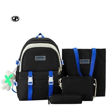Rukzaklar: Dördlü və beşli çantalar dəsti. Dəstə bir ədəd rəngli və rəngli — 32