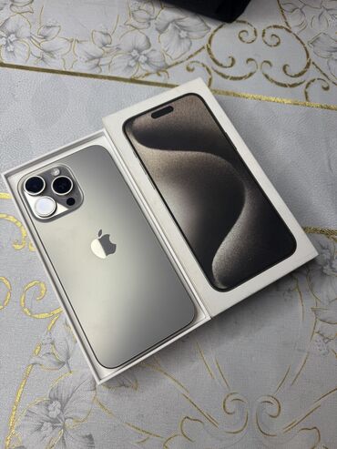 продаю не рабочий телевизор: IPhone 15 Pro Max, Колдонулган, 256 ГБ, Natural Titanium, Коргоочу айнек, Каптама, Кабель, 93 %