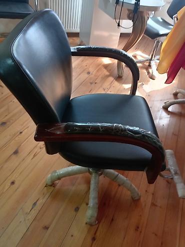 Ofis mebeli: İşlənmiş, Təkərsiz, Qolları tənzimlənmir, Dəri — 3