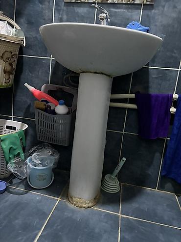 Təmir və tikinti: Hamam üçün pedestallı çanaq (umivalnik) və qarışdırıcı kran dəsti Tam — 4