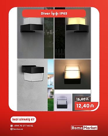 divar ici dus: Divar İşığı IP65 - Xarici və daxili məkanlar üçün divara quraşdırılan — 1