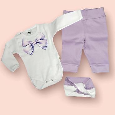 Kompleti: 3 delni kompletic Vel 56-62 dvobroj do 3 meseci 68 do 5 meseci 74 do 9 — 19