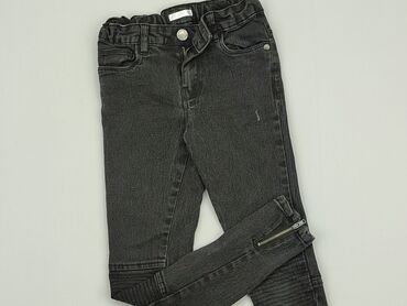jeansy w stokrotki: Spodnie jeansowe, Pepco, 10 lat, 140, stan - Bardzo dobry