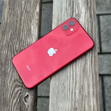 ош айфон 11: IPhone 11, Колдонулган, 128 ГБ, Кызыл, 100 %