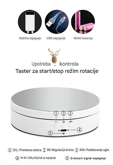 Ostali kućni aparati: Nov rotirajući sto radi na USB kabal. USB Kabal je dugačak 1 m. Može — 6