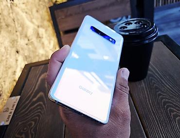 Samsung Galaxy S10, Б/у, 128 ГБ, цвет - Белый, 2 SIM