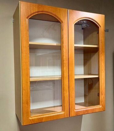 навесной шкаф для кухни: Шкафчик навесной Польша, МДФ, со стеклянными дверцами, ширина 80 см