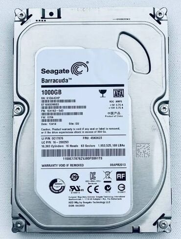 hdd kabel: Sərt disk (HDD) Seagate, 1 TB