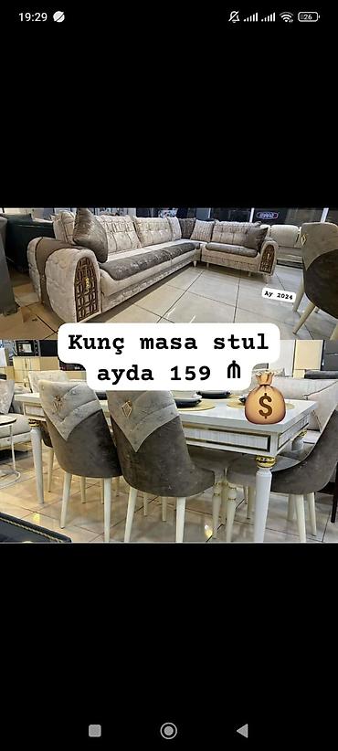 qonaq otagi desti: Yeni, Divan, Masa və oturacaqlar, Kredit var — 1