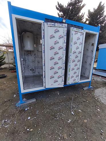 Metal karkaslı mobil sanitar blok – duş və tualet konteyneri - — 4