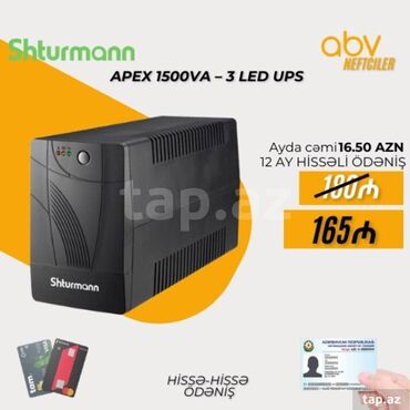 notebookların satışı: APEX 1500VA – 3 LED UPS MODEL Apex 1.5K GÜCÜ 1500 VA / 900 W GİRİŞ