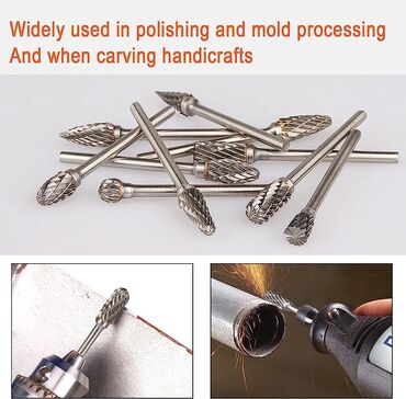 Digər alətlər: Yonmaq üçün ucluqlar, həm taxta üçün olanı var həm metal üçün olanı — 2