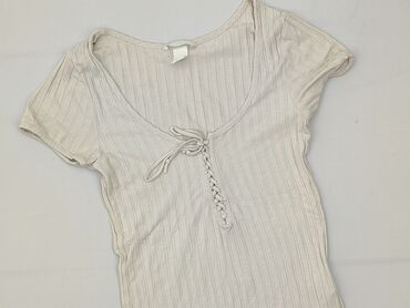 bluzka z dekoltem w serek h: H&M, Women`s T-shirt, size S (EU 36)