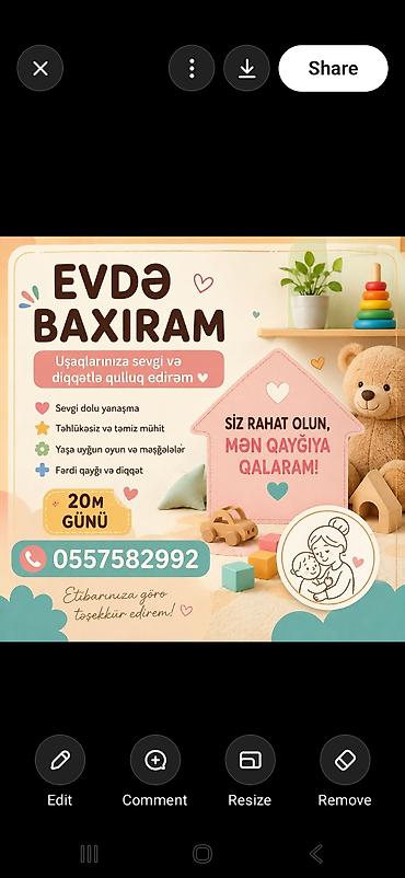 ev işlerine yardımcı: Uşaqlar üçün evdə baxım xidməti – Sevgi dolu yanaşma – Təhlükəsiz və — 1
