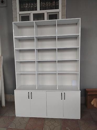 2 ci el kunc divan: Ağ rəngli çoxfunksiyalı kitablık/dolap vitrin - Material — 1