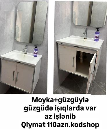 guzgu aləmi: Vanna otağı üçün dəst: moyka + güzgü.
Qiymət: 110 AZN — 1