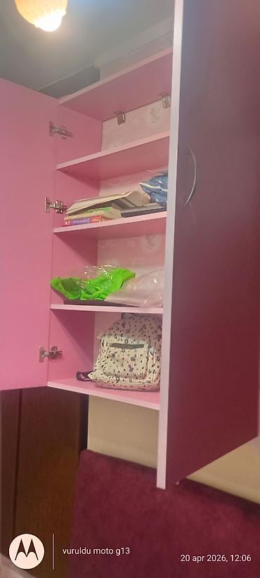 Digər dolablar: İkiqapılı divar şkafı – çəhrayı - Material: laminat/MDF tipli lövhə - — 7