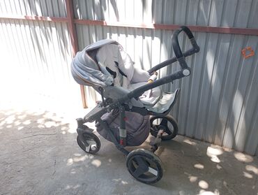 Коляски: Коляска, цвет - Серебристый, Б/у — 5