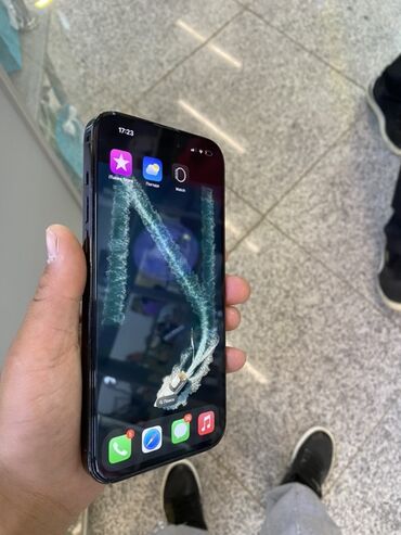 телефон x: IPhone 14 Pro Max, Б/у, 256 ГБ, Space Gray, Зарядное устройство, Защитное стекло, Чехол, 86 %