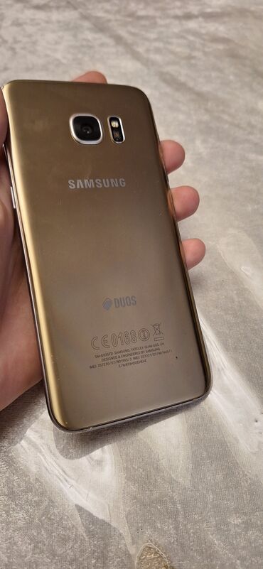 samsung a5 2017 qiymeti: Samsung Galaxy S7 Edge, 32 GB, rəng - Qızılı, Sensor