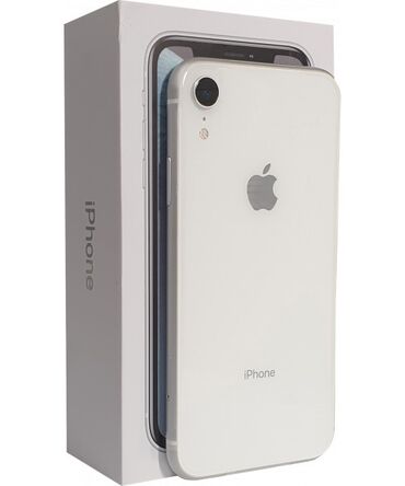 iphone xr 128gb цена: IPhone Xr, Колдонулган, 128 ГБ, Ак, Каптама, Куту, Коргоочу айнек, 78 %