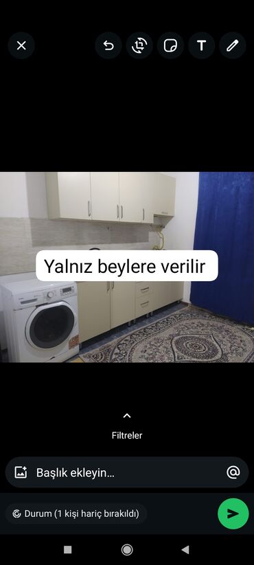 masallida kiraye evler ayliq: 90 kv. m, 3 otaqlı
