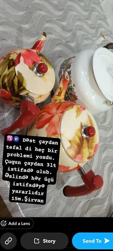 ev dəstləri: Çay dəsti, rəng - Qırmızı — 1