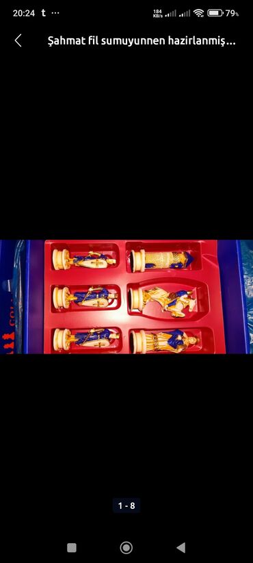 Şahmatlar: Şahmat.yenidir.boyuk olcudúdur. qiymətlər ferqlidir. 300 manata qədər — 9